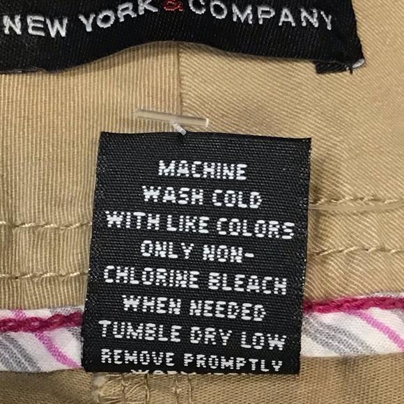 NY & CO Wide Leg Flare Stretch Cotton Tan Khaki Pant SZ 18P - Picture 10 of 14